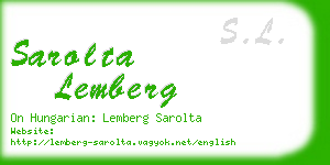 sarolta lemberg business card